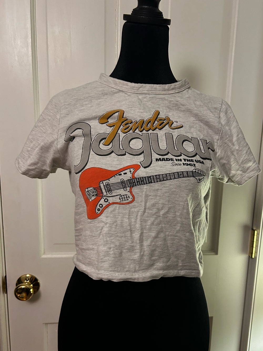 Fender jaguar Women’s stretchy crop top